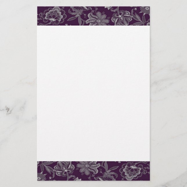 Papeterie Élégant violet et gris (Devant)