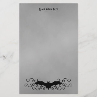Papeterie Élégante chauve-souris gothique d'Halloween et tou