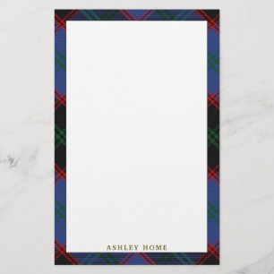 Papeterie Élégante Maison Clan Hume Tartan Plaid