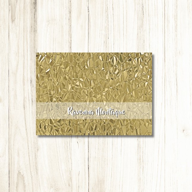 Papeterie élégante texture or nom personnalisé (Créateur téléchargé)
