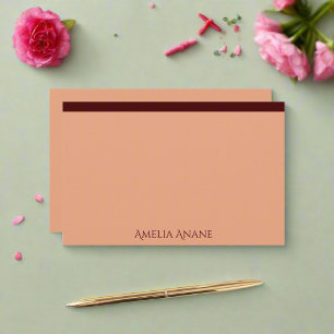 Papeterie Élégante typographie rose et rouge foncé
