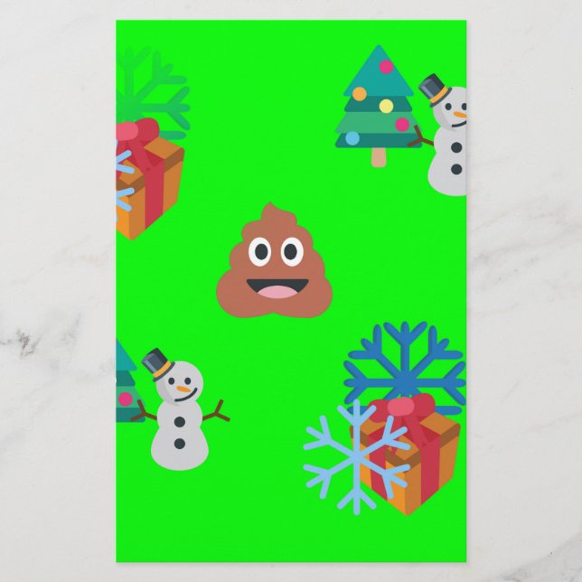 Papeterie emoji poop de noël (Devant)
