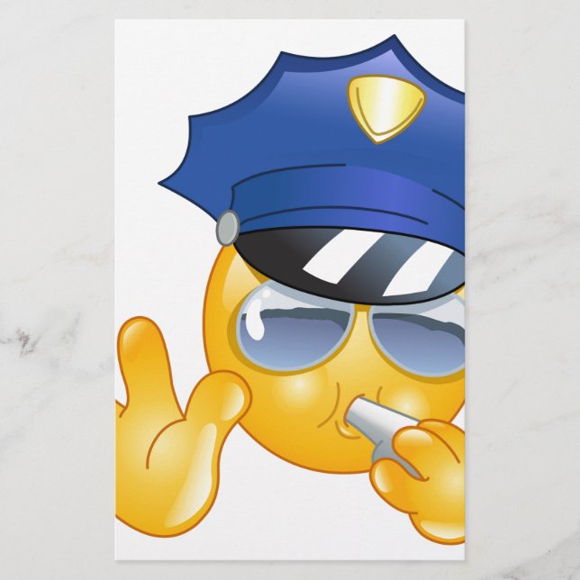 Papeterie émoticône de police (Devant)