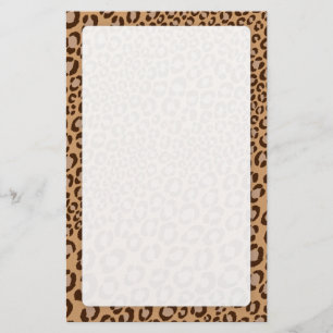 Papeterie Empreinte de léopard/Naturel/Ajouter couleur arriè
