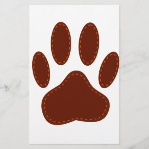 Papeterie Empreinte de patte de chien à pattes