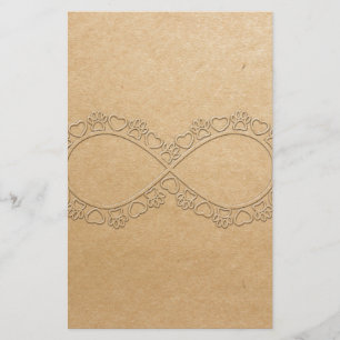 Papeterie Empreinte de patte de chien d'amour infini