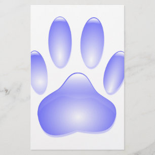 Papeterie Empreinte de patte de chien de verre