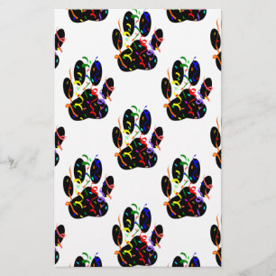 Papeterie Empreintes de pattes Confetti Et Motif Party Strea