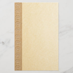 Papeterie Empreintes de pattes De Chiens Avec Faux Texture D