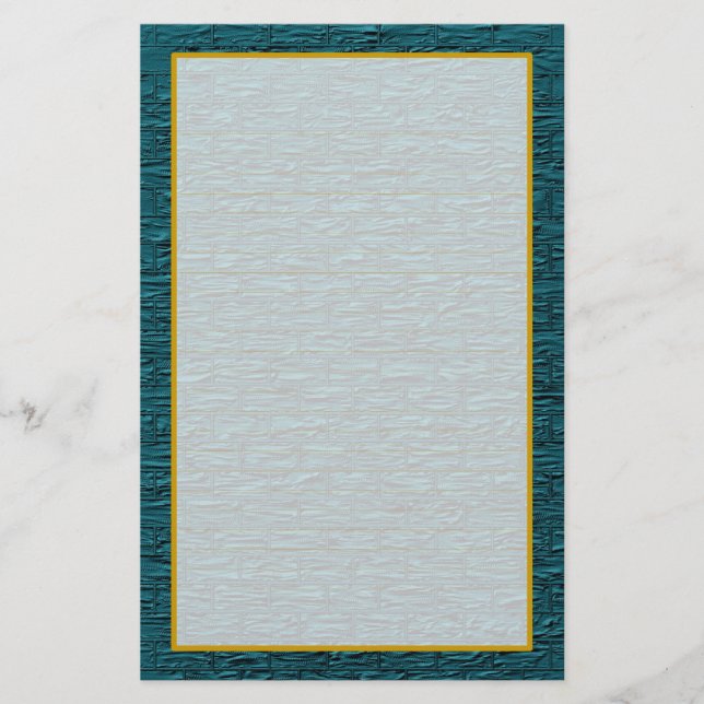 Papeterie en brique d'acier turquoise (Devant)