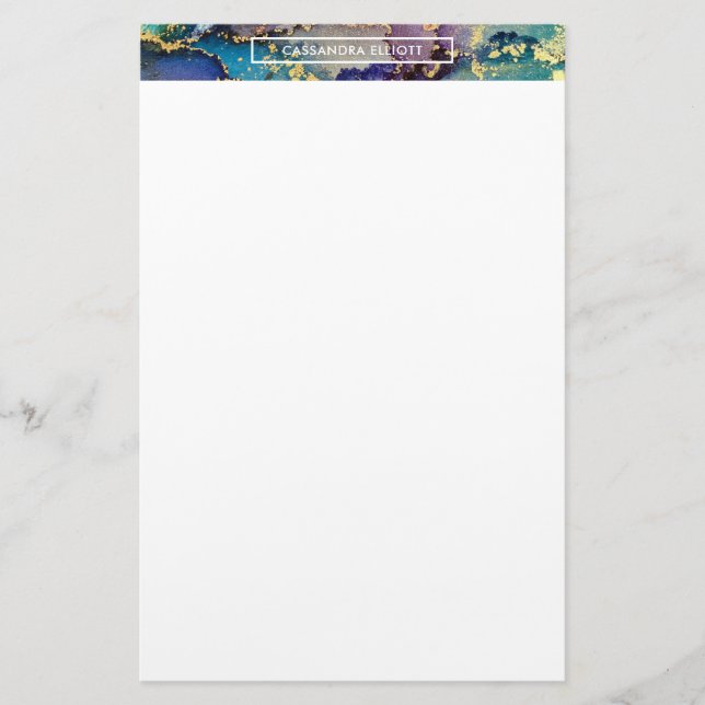 Papeterie Encre d'alcool d'or multicolore Liquide Art Abstra (Devant)