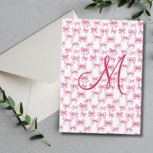 Papeterie esthétique Coquette Monogramme Rose