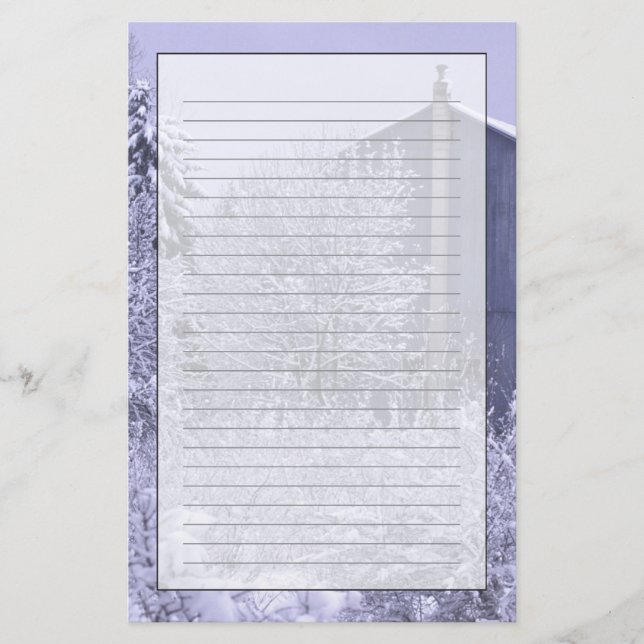 Papeterie États-Unis, Michigan, Rochester Hills. Bleu neigeu (Devant)