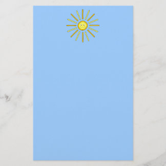 Papeterie Été heureux Sun. Jaune et bleu