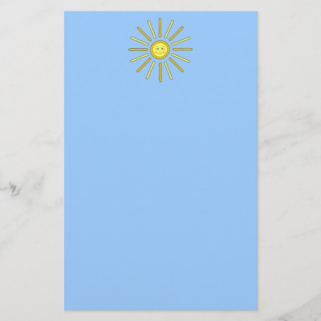 Papeterie Été heureux Sun. Jaune et bleu (Devant)