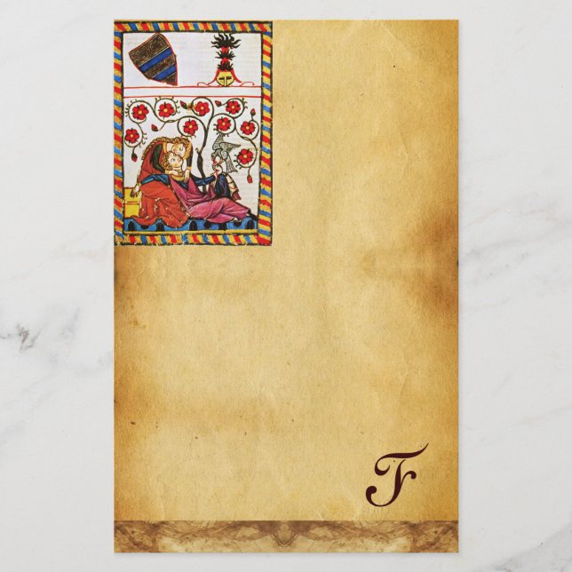 PAPETERIE ETERNAL LOVE VALENTINE'S DAY PARCHMENT MONOGRAM (Devant)