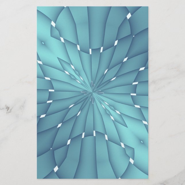 Papeterie Étoile métallique bleue et turquoise (Devant)