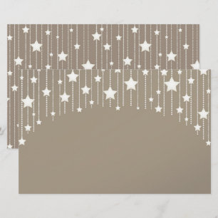 Papeterie Étoiles filantes guirlande blanche et beige artisa