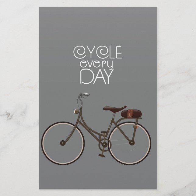 Papeterie Faire du vélo tous les jours. (Devant)