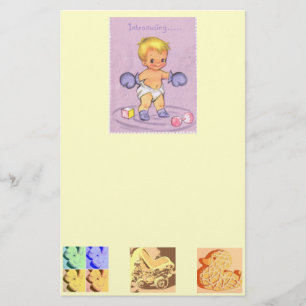 Papeterie Faire-part bébé vintage / Gants de boxe