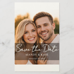Papeterie Faire-part de mariage personnalisé avec photo