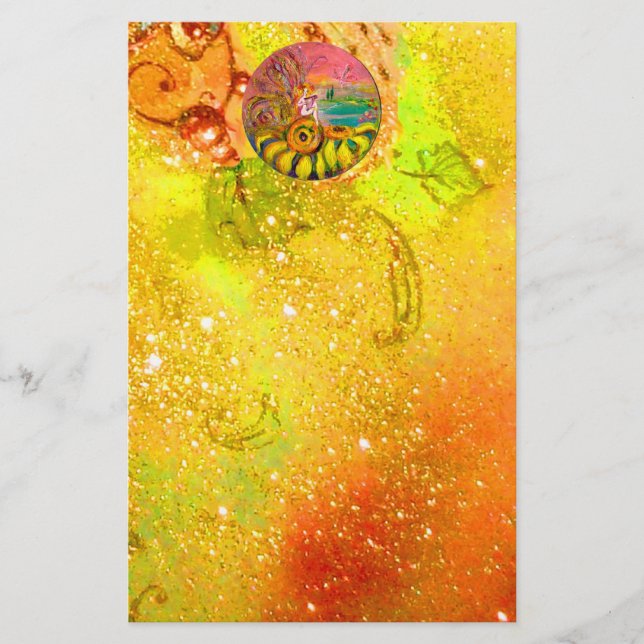 Papeterie FAIRY OF THE SUNFLOWERS jaune rouge brun (Devant)