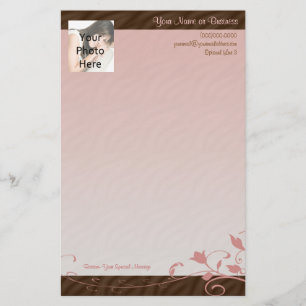 Papeterie faite sur commande de photo, remous rose