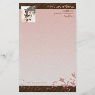 Papeterie faite sur commande de photo, remous rose