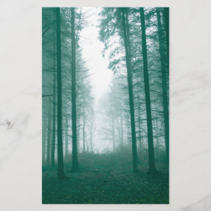 Papeterie Fantasy forest with fog in Green