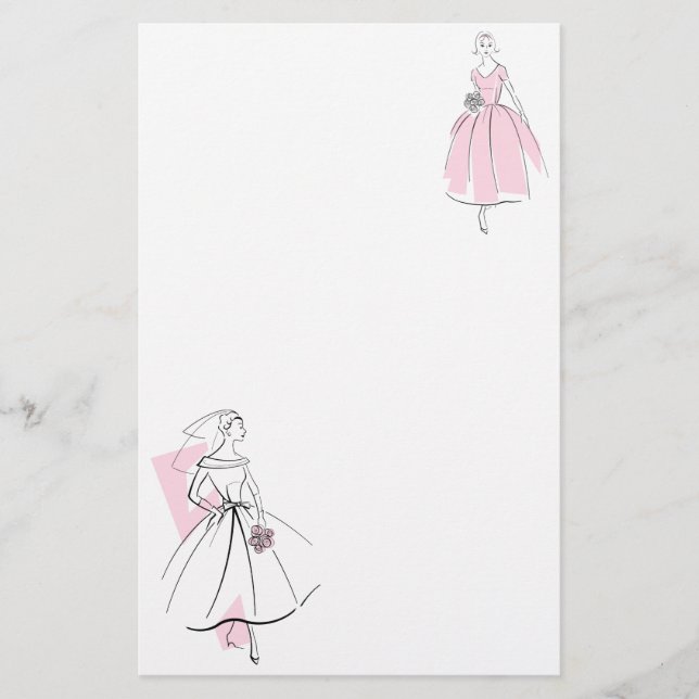 Papeterie Fashion Bride Group Papier rose (Devant)