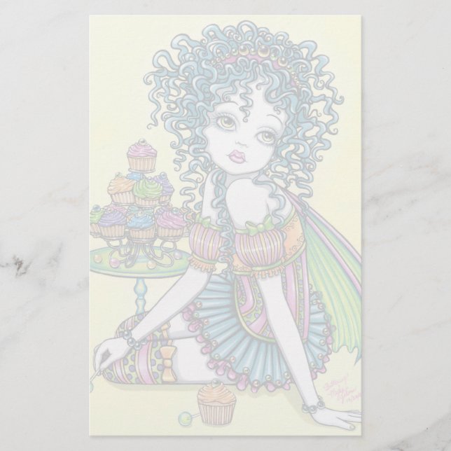 Papeterie féerique d'art de gâteau de tasse de (Devant)