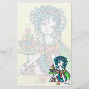 Papeterie féerique d'art de gâteau de tasse de