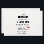 Papeterie Femme amusante au mari Message d'Humour à l'annive<br><div class="desc">Message amusant de la femme au mari sur l'Humour d'anniversaire</div>