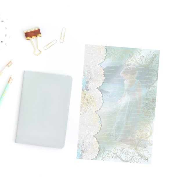 Papeterie Femme au lac Faux Lace Lined (Créateur téléchargé)