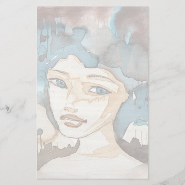 Papeterie Femme bleue (Devant)