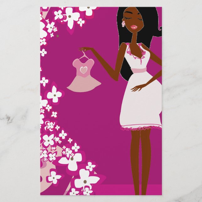 Papeterie femme enceinte noire (Devant)