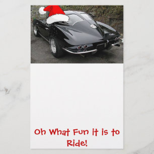 Papeterie Fenêtre Fractionnée Corvette de Noël