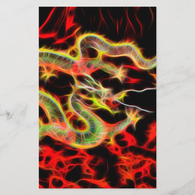 Papeterie Feu de dragon sur Lucky Energy (Devant)