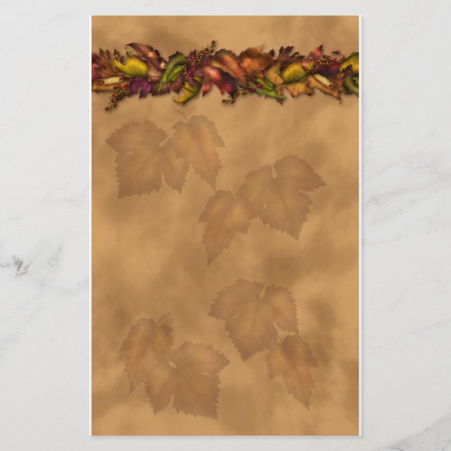 Papeterie Feuille d'automne (Devant)