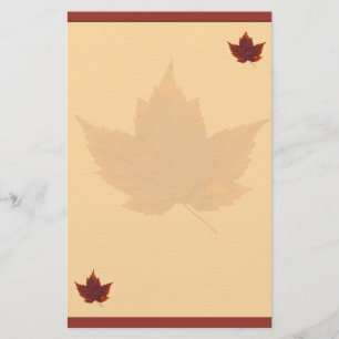 Papeterie feuille d'automne