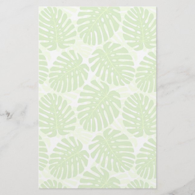Papeterie Feuille de plante tropicale - motif de Monstera (Devant)