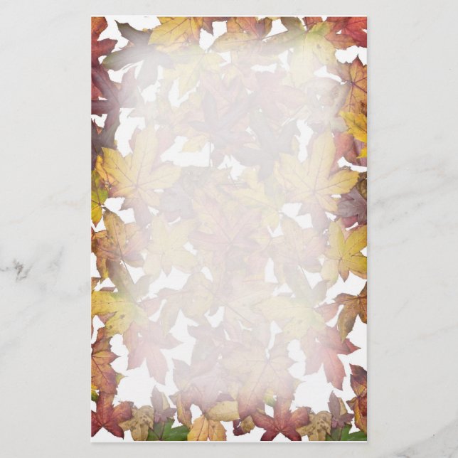 Papeterie Feuille d'érable dans l'automne (Devant)