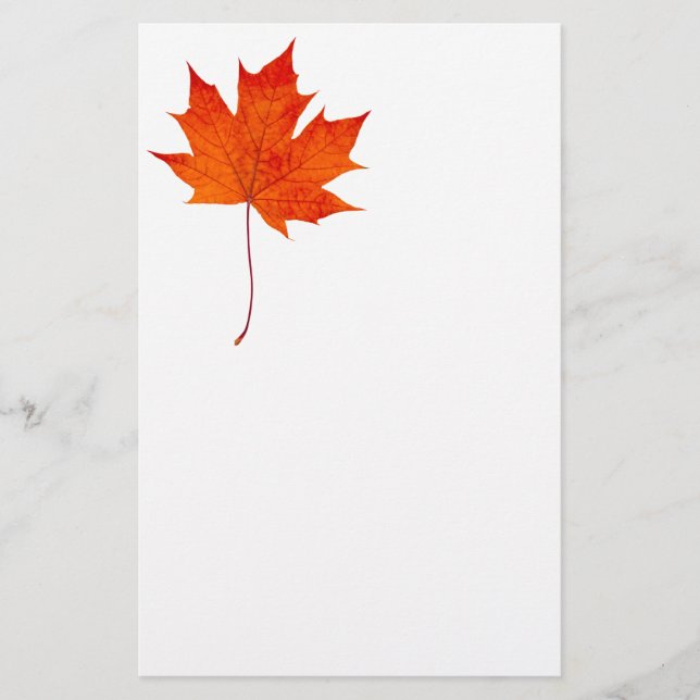 Papeterie Feuille d'érable rouge (Devant)