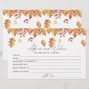 Papeterie Feuilles d'automne - conseils et voeux enterrement
