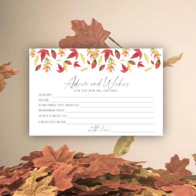 Papeterie Feuilles d'automne - conseils et voeux enterrement (Créateur téléchargé)
