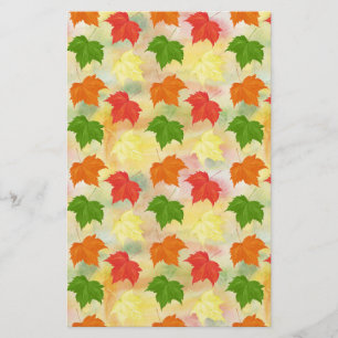 Papeterie feuilles d'automne de l'aquarelle