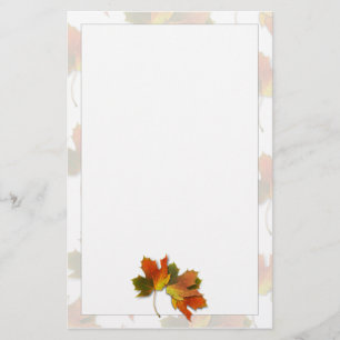 Papeterie Feuilles D'Automne Orange Et Doré