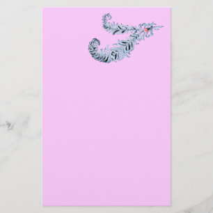 Papeterie FEUILLES DE DIAMANT, rose, noir et blanc