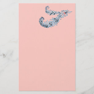 Papeterie FEUILLES DE DIAMONDE, papier feutre rose, noir et 