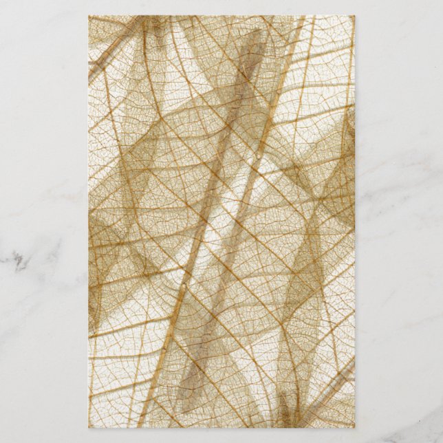 Papeterie Feuilles en dentelle beige crème pâle (Devant)